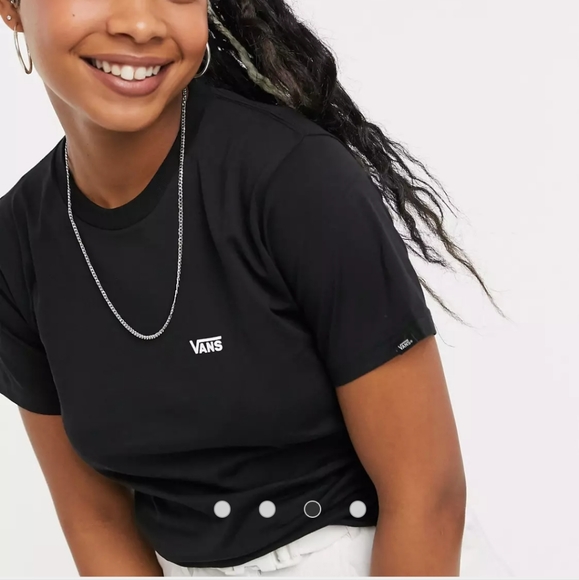 Vans Black Left Front Logo Shirt Small - Picture 2 of 6